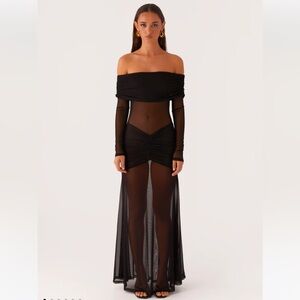 NWT PEPPERMAYO OFF SHOULDER MAXI DRESS
